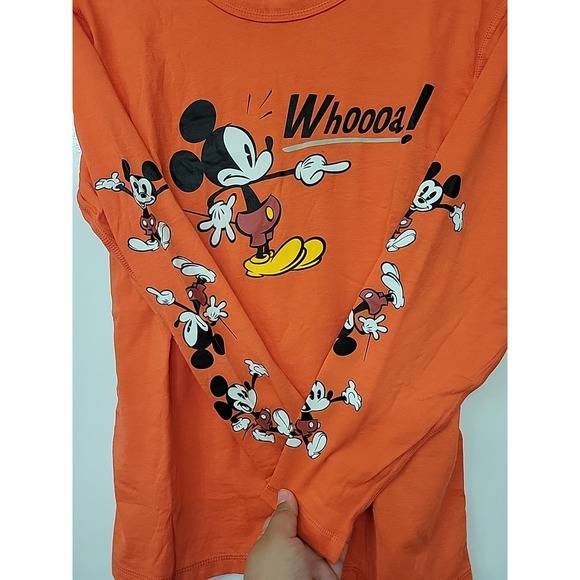 NWT Disney Youth 11/12 Mickey Mouse Red Whoooa Long Sleeve Shirt - Picture 7 of 9